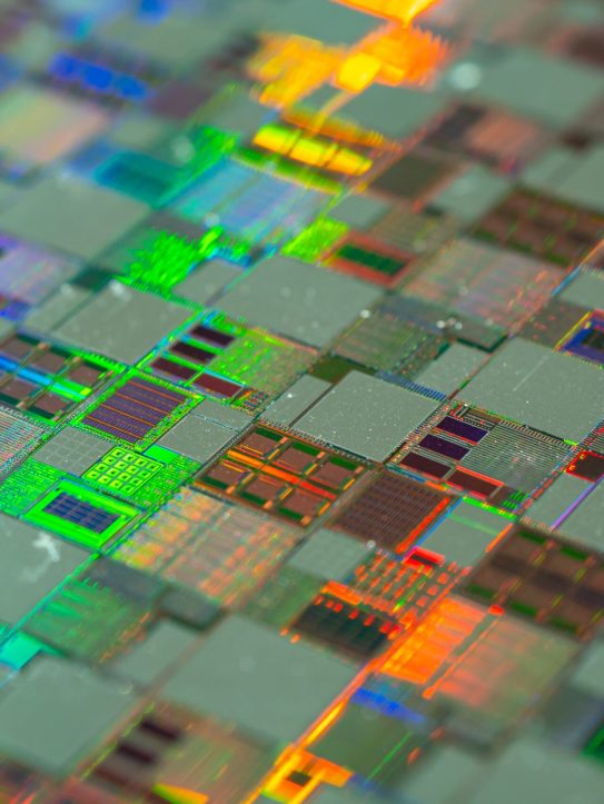 Silicon wafer for manufacturing semiconductor of integrated circuit.